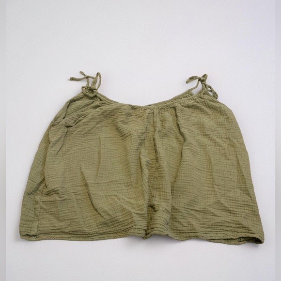 Old Navy Plus Size 2X Green Crinkle Gauze Tie Strap Top - Picture 1 of 6